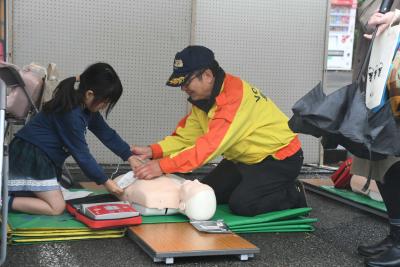 応急救護体験の写真