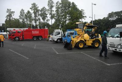 訓練参加車両の展示写真