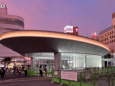 調布駅広場口の屋根