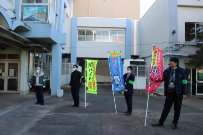 第五中学校での闇バイトキャンペーン実施の様子