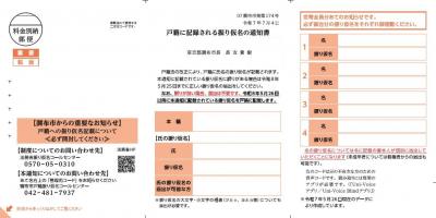 振り仮名通知