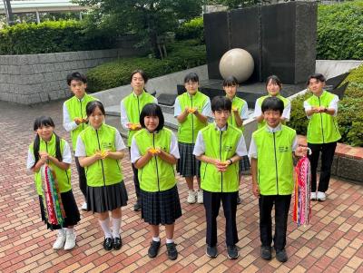 令和6年度中学生長崎平和派遣ピースメッセンジャーの写真