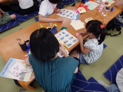 折り紙講座の様子