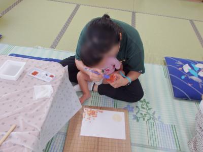 あんよアート制作の様子