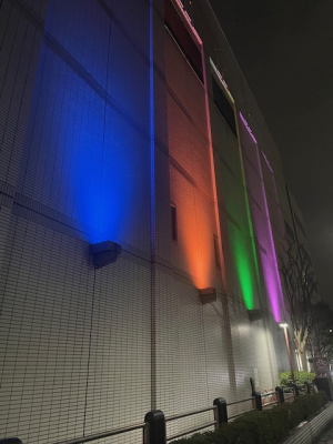 たづくり外壁ライトアップの写真