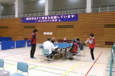 卓球バレーの様子