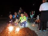 花火を楽しむ子どもたちの様子
