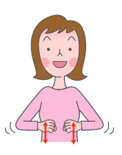 がんばれの手話のイラスト