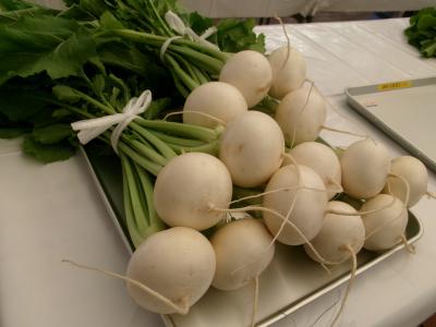 品評会でのカブの写真