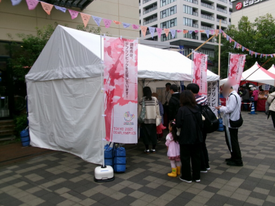 日本ではじめて開催されたデフリンピックに関する展示の様子