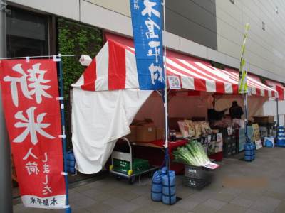 木島平村の野菜の販売の様子