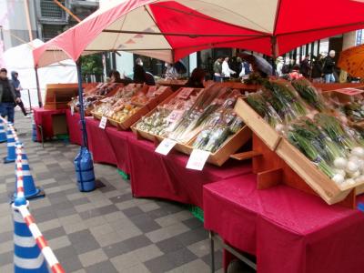 販売している野菜の陳列の様子