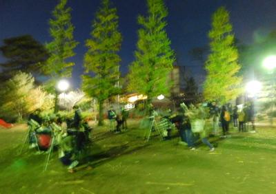 上ノ原公園で天体観察している時の写真