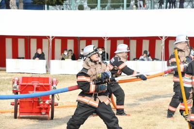 消防演技の写真