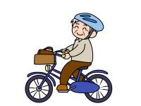 自転車運転中の画像