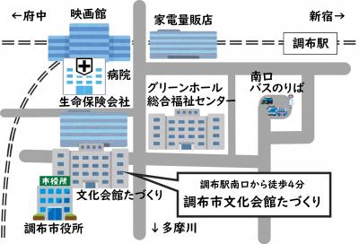  文化会館たづくりの地図.