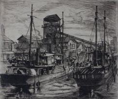 ≪埠頭≫銅版(1935年)の写真