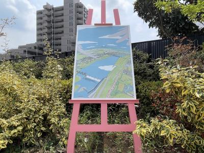 文化発信ゾーンのモニュメントの写真