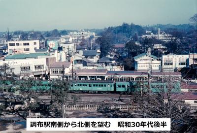 調布駅南側から北側を望む画像
