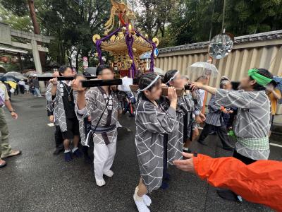 大人神輿の渡御の写真