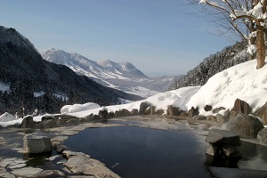 馬曲温泉の冬の写真
