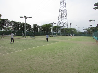 多摩川テニスコートの写真