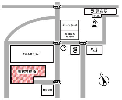 道が平行の白黒印刷用地図