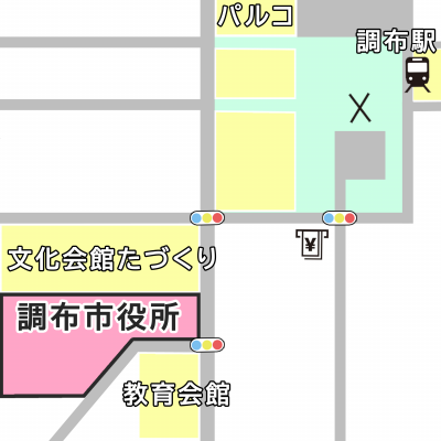 簡略化された地図の画像