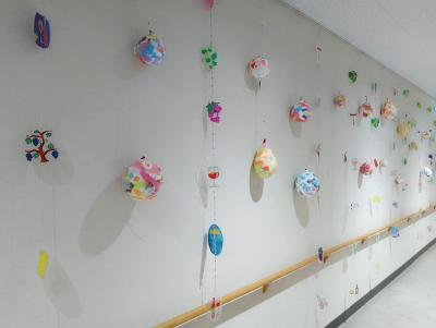 ふじみ交流プラザ10月の壁の装飾の写真