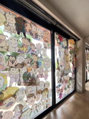 ふじみ交流プラザ装飾(9月分)の秋をテーマにした装飾の写真