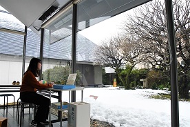 実篤記念館と雪